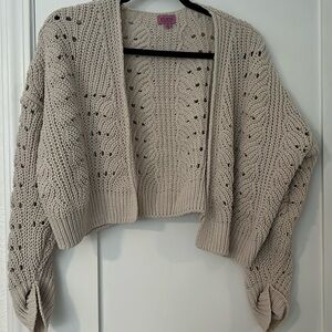 Knit cover up cropped